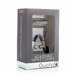 Shots Ouch Adjustable Nipple Clamps w/Chain - Metal
