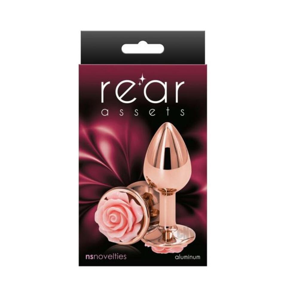 657447103575_1 Rear Assets Rose Anal Plug - Small - Pink - Image 1