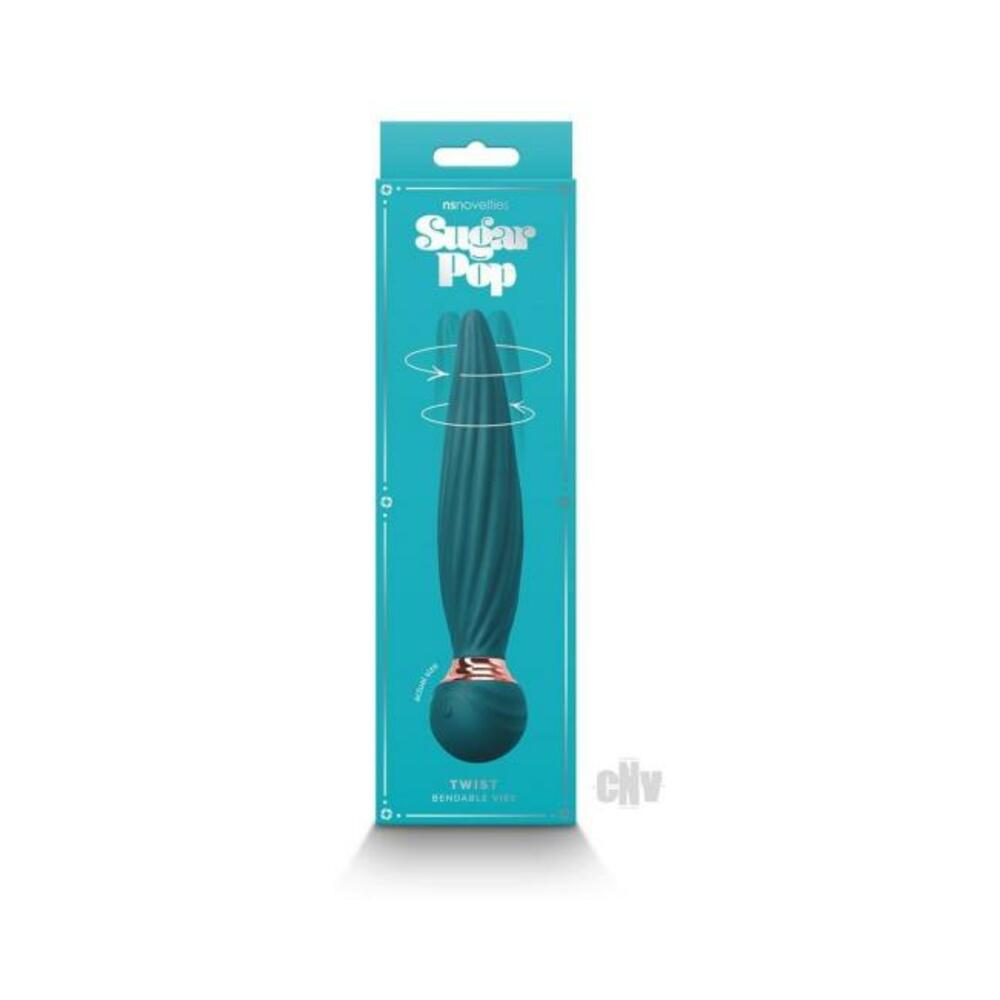 657447105531_1 Sugar Pop Twist Gyrating Vibrator Teal - Image 1