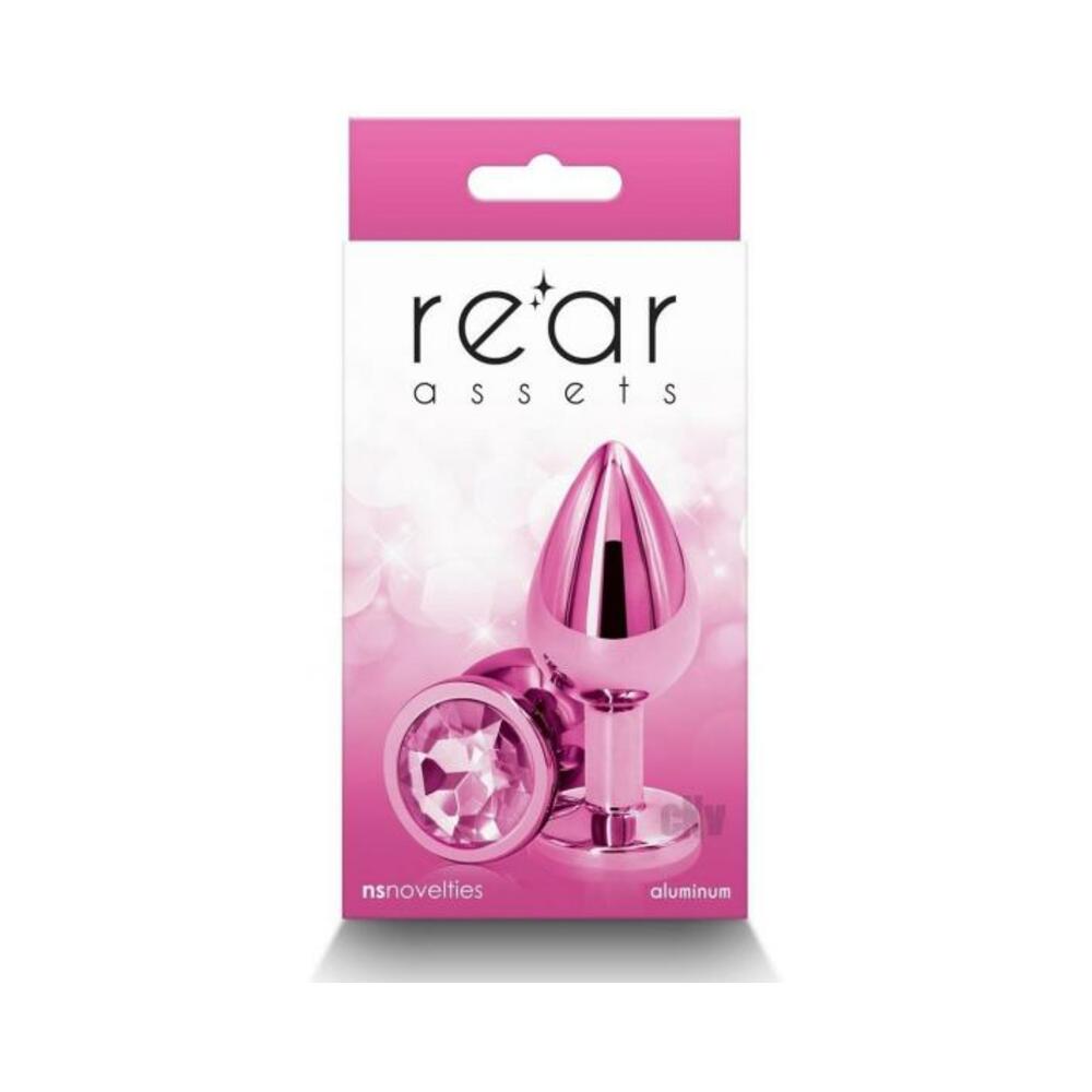 657447107078_1 Rear Assets Metal Anal Plug Medium Pink - Image 1