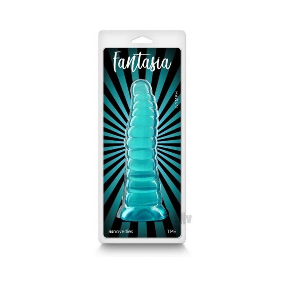 657447107535_1 Fantasia Nymph Jelly Dildo Teal - Image 1