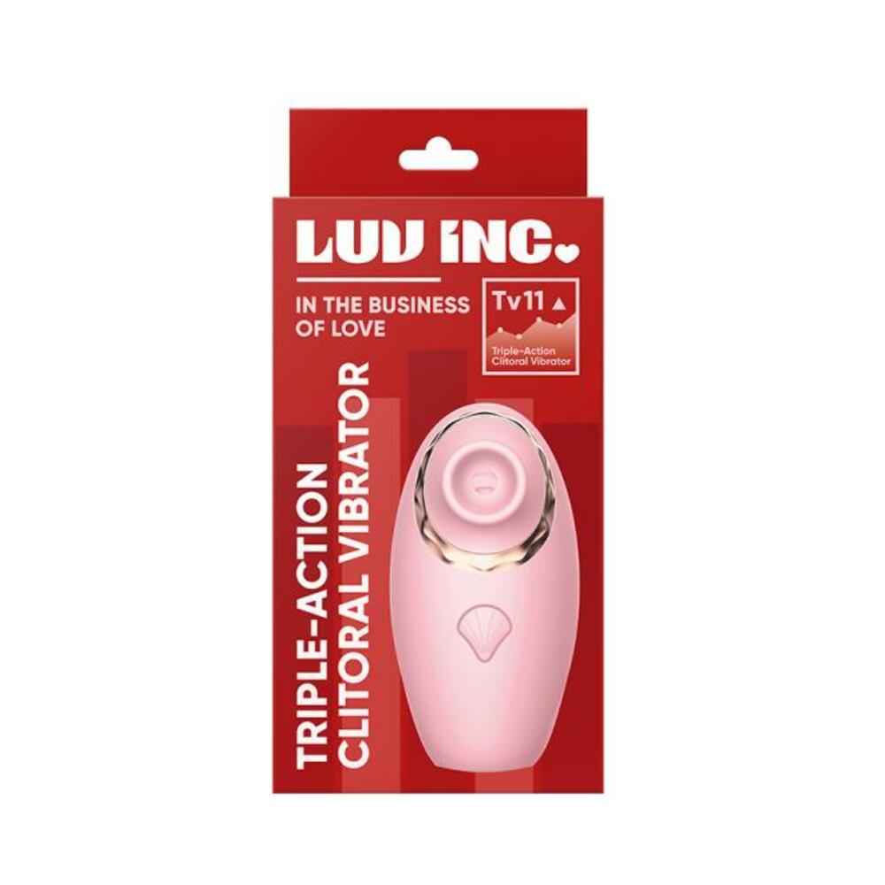 663546905101_1 Luv Inc Tv11 Triple-action Clitoral Vibrator Pink - Image 1