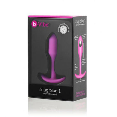 66486 b-Vibe Weighted Snug Plug 1 - 55 g Fuchsia - Image 1