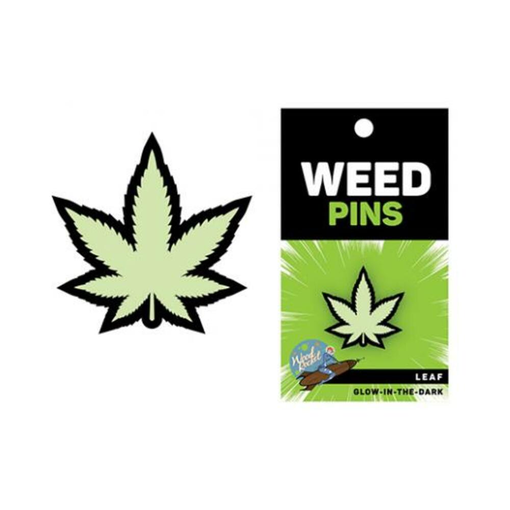 669203785062_1 Weed Pin Leaf Glow-in-the-Dark - Image 1