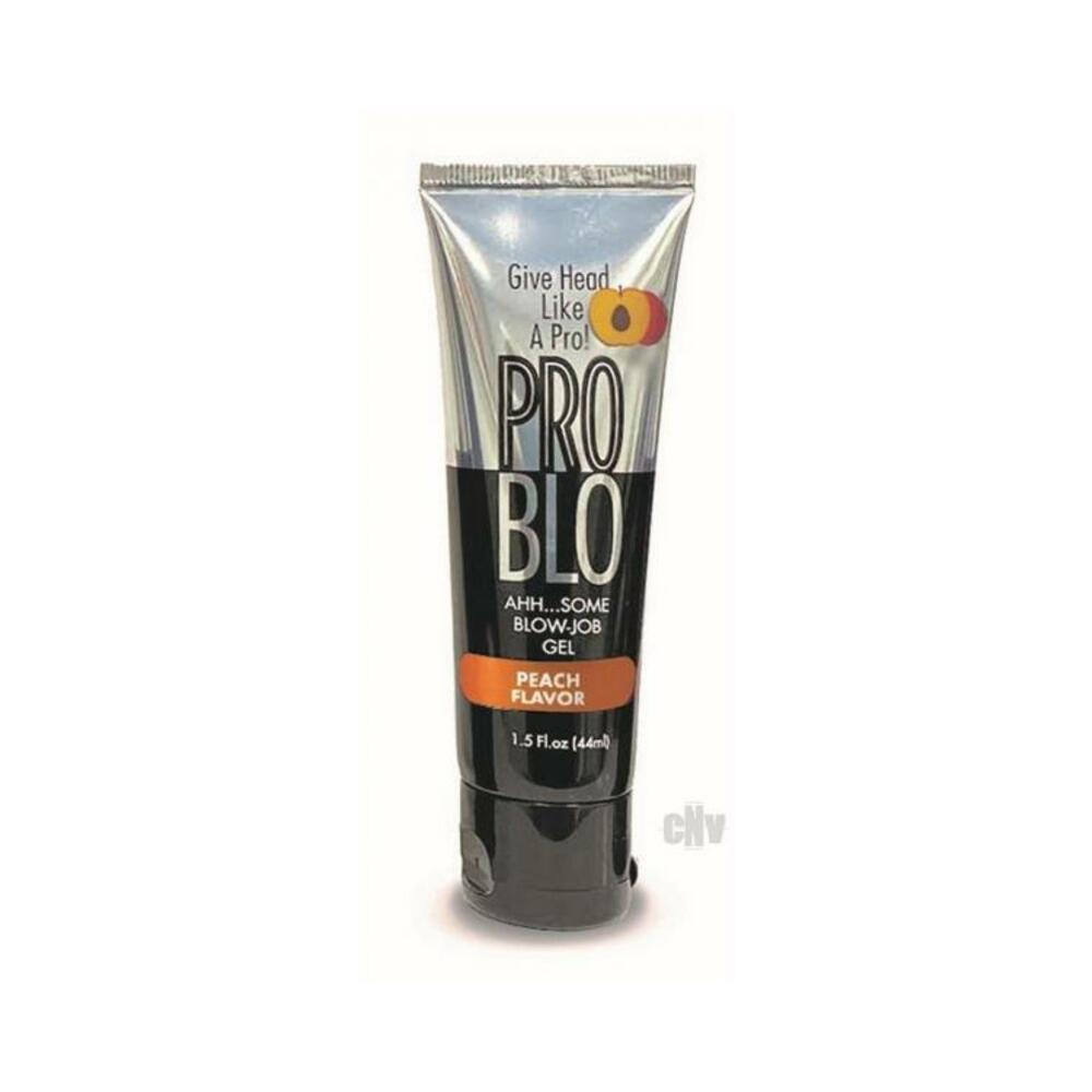 685634110556_1 Problo Oral Pleasure Gel Peach 1.5oz - Image 1