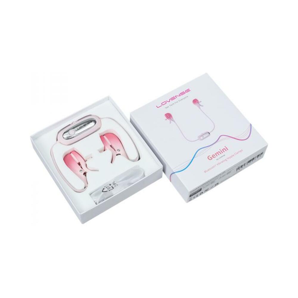 6972677430098_1 Lovense Gemini Vibrating Nipple Clamps - Image 1