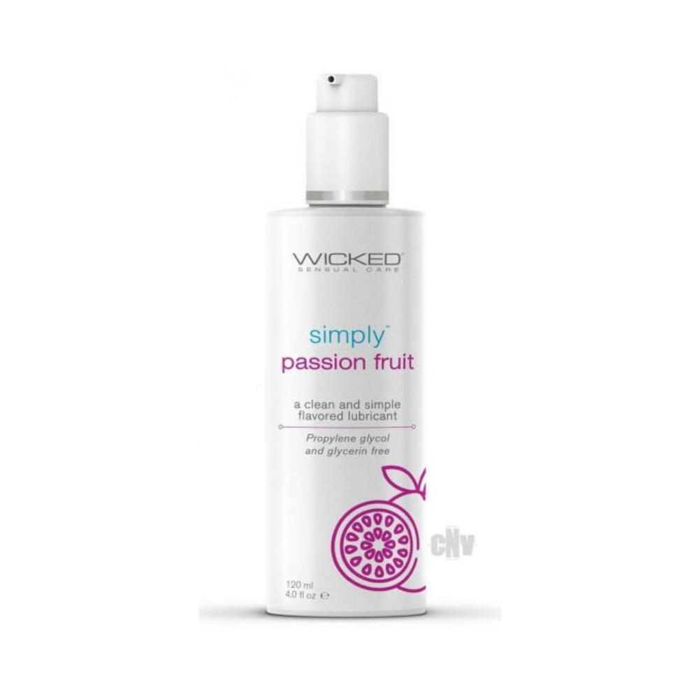 713079911244_1 Simply Passion Fruit Lube 4oz - Image 1