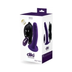 Vedo Diki Rechargeable Vibrating Dildo With Harness Deep Purple - Image 2