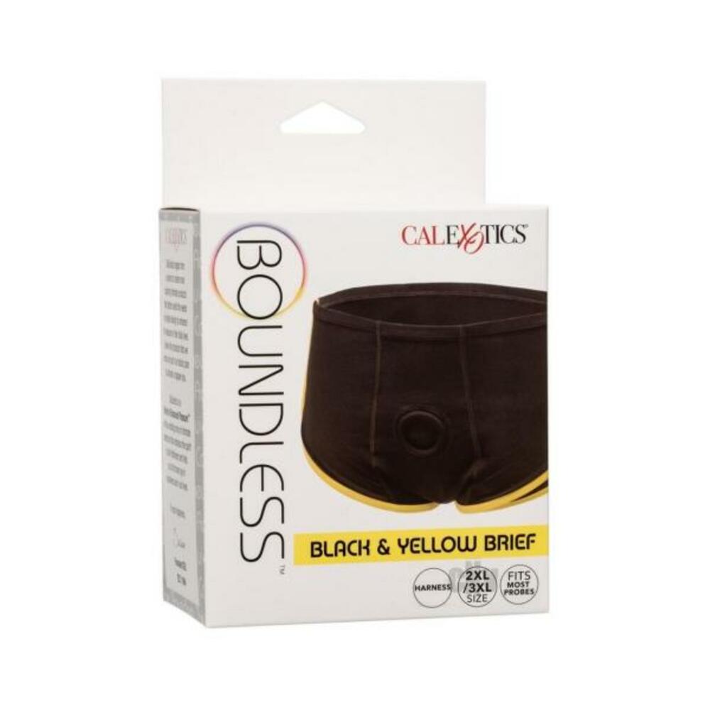 716770108166_1 Boundless Boxer Brief - Black/yellow 2xl/3xl - Image 1