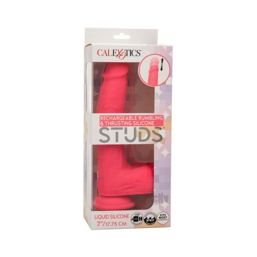 716770108579_1 Silicone Studs Rechargeable Rumbling & Thrusting Vibrator - Image 1
