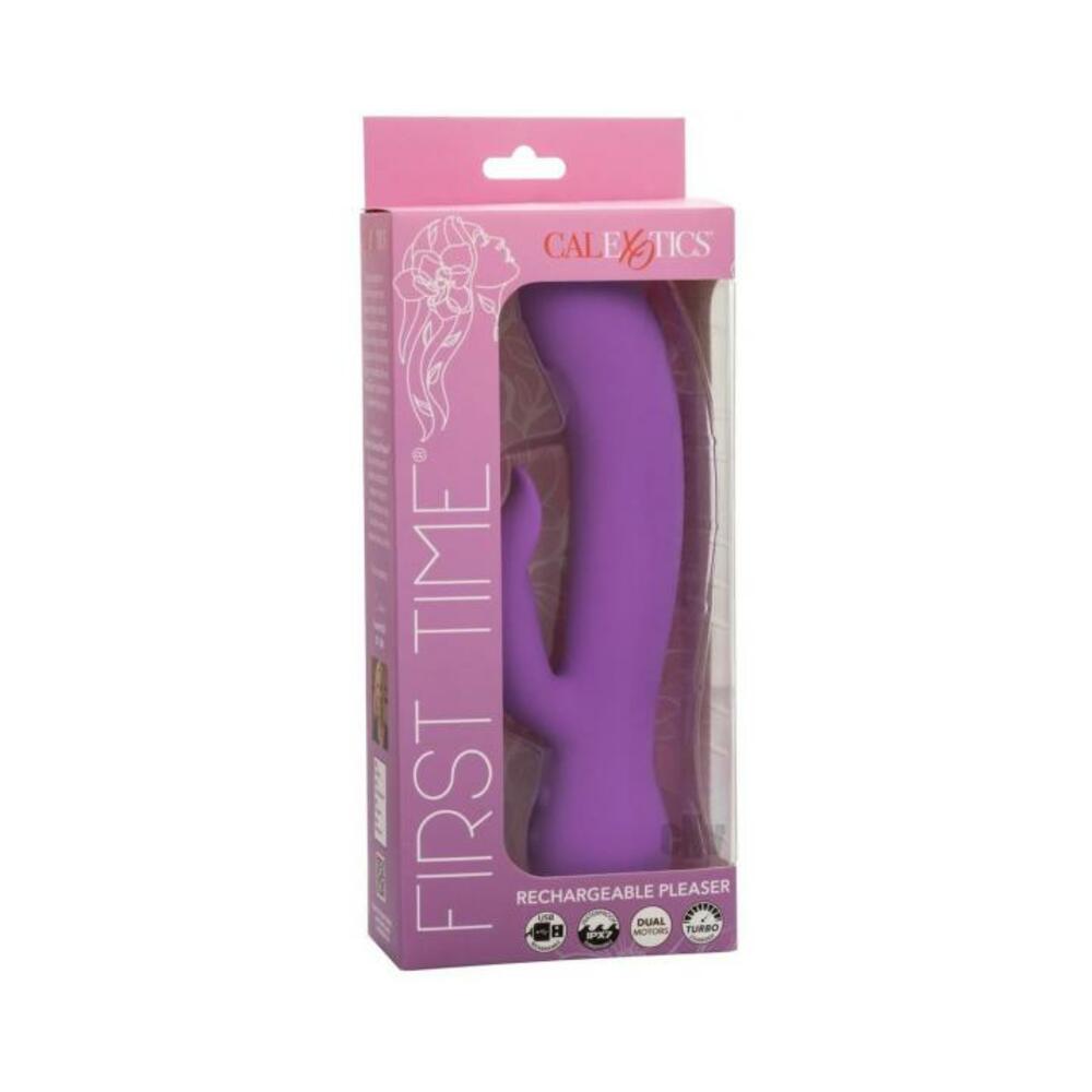 716770109545_1 First Time Rechargeable Pleaser Vibrator - Purple - Image 1