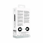 Ouch! Black & White Beginner Pleasure Furry Wrist Cuffs With Quick-release Button - Image 3