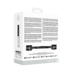 Ouch! Black & White Bonded Leather Hand Cuffs With Handle With Adjustable Straps Black - Image 3