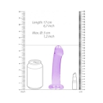 Shots Realrock Crystal Clear 7" Dildo  - Purple - Image 3