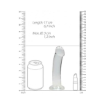 Realrock Non Realistic Dildo W Suction Cup 6.7in Transparent - Image 3