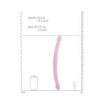 Shots Realrock Crystal Clear 17" Double Dildo  - Pink - Image 3