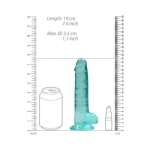 Realrock 7in Realistic Dildo W/ Balls Turquoise - Image 3