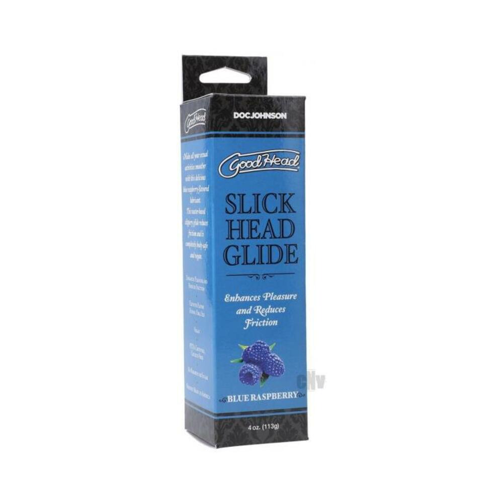 782421081539_1 Goodhead Slick Head Glide Blue Raspberry 4 Oz. - Image 1