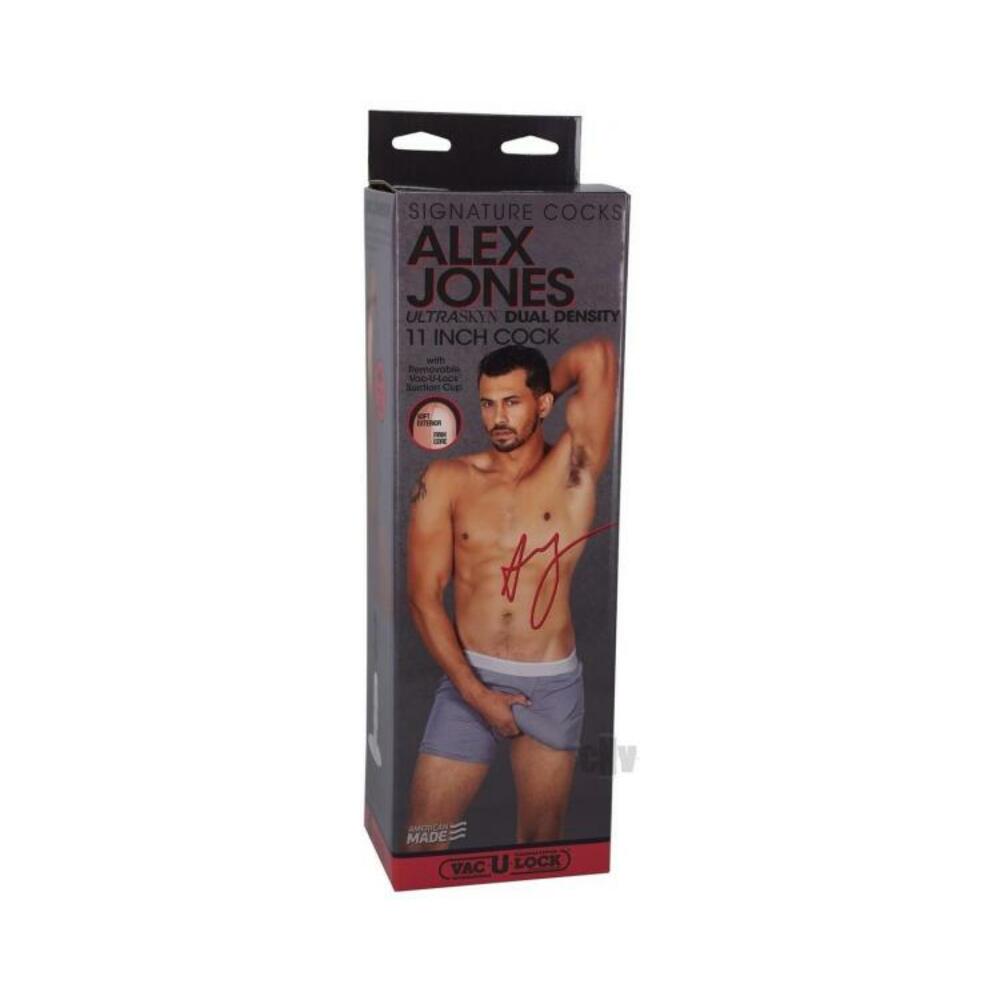 782421086046_1 Signature Cocks Alex Jones Ultraskyn 11 In. Dual Density Dildo With Removable Vac-u-lock Suction Cup - Image 1