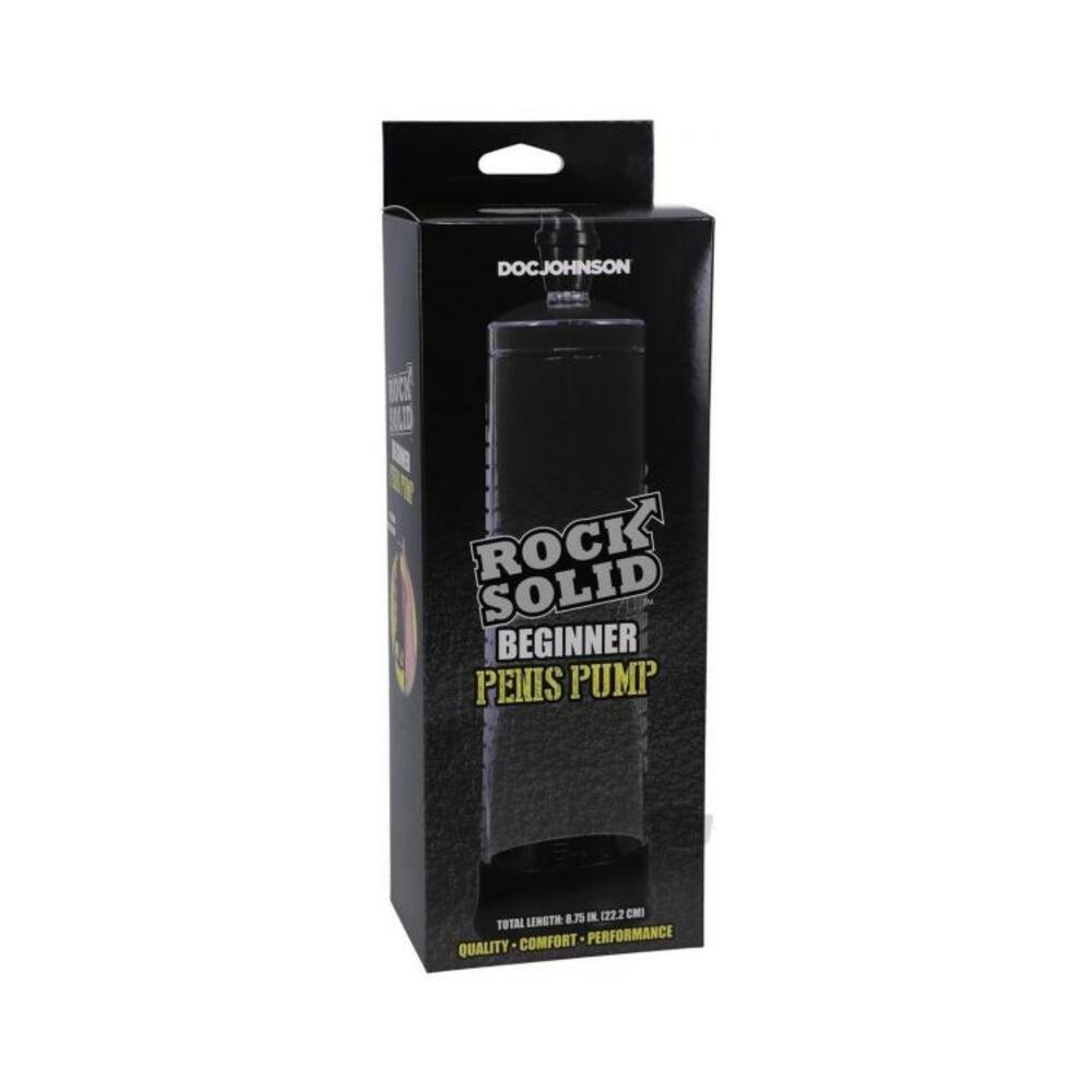 782421086466_1 Rock Solid Beginner Penis Pump Black/clear - Image 1
