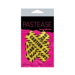 Pastease Caution Cross X Black Yellow Pasties O/S - Image 2