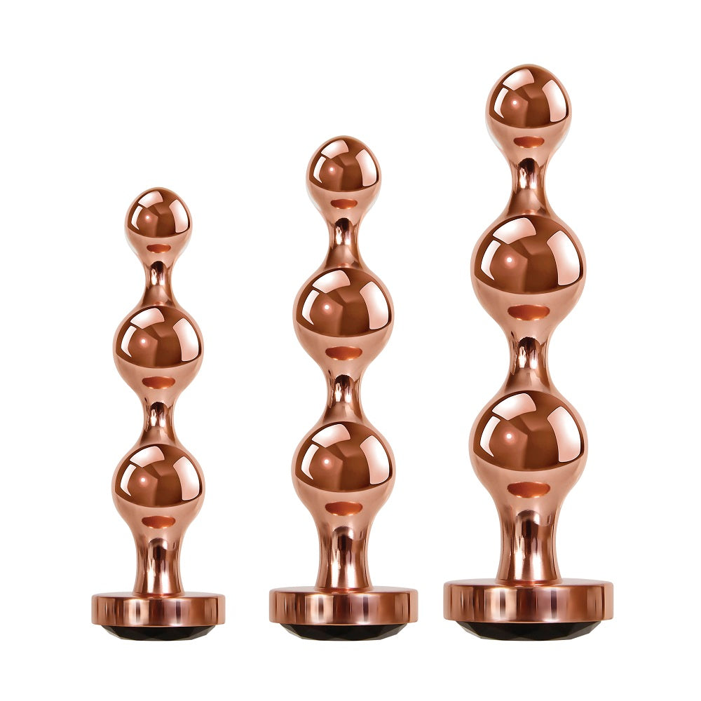 79792C Gender X Gold Digger Set Of 3 Plugs Rose Gold/black - Image 1