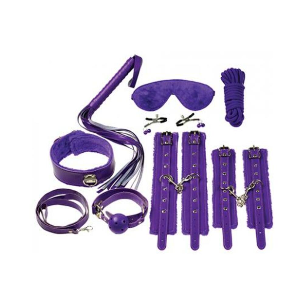 802991610974_1 Everything Bondage 12 Piece Kit - Purple - Image 1