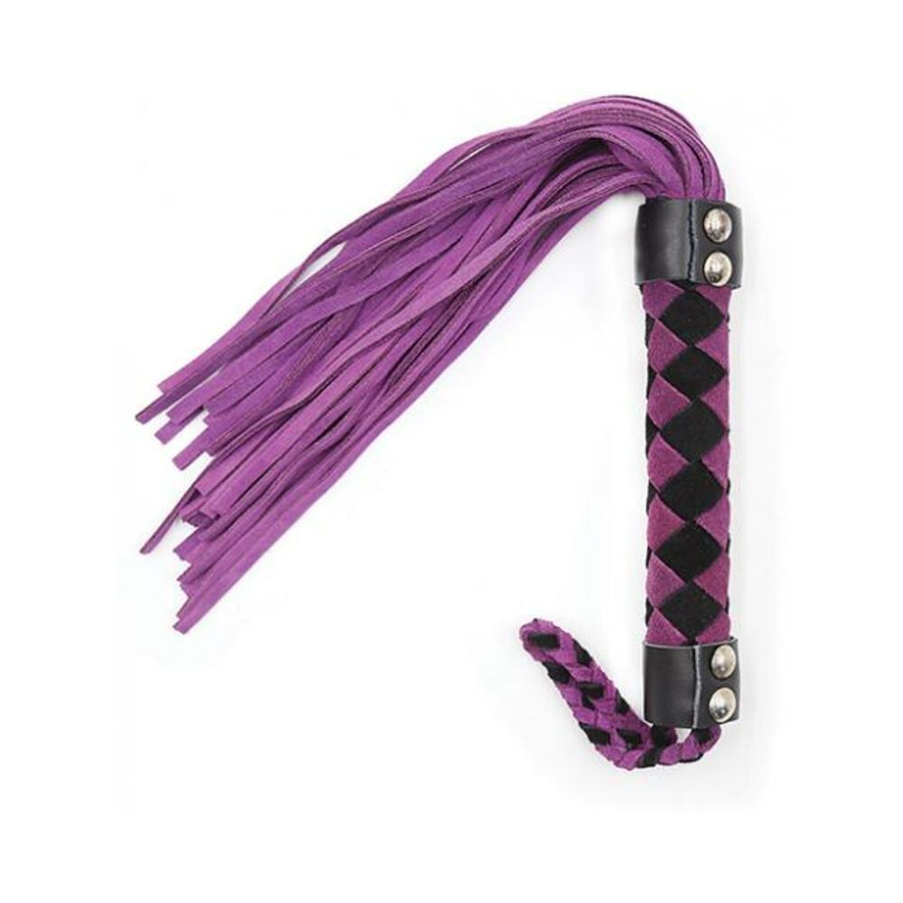 802991612756_1 Ple'sur 15.5 In. Leather Flogger Purple - Image 1