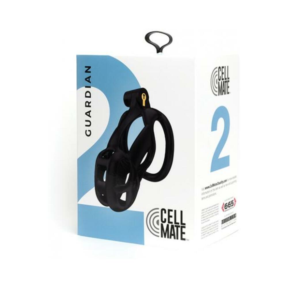 810001688288_1 Sport Fucker Cellmate Guardian Chastity Cage - Size 2 Black - Image 1