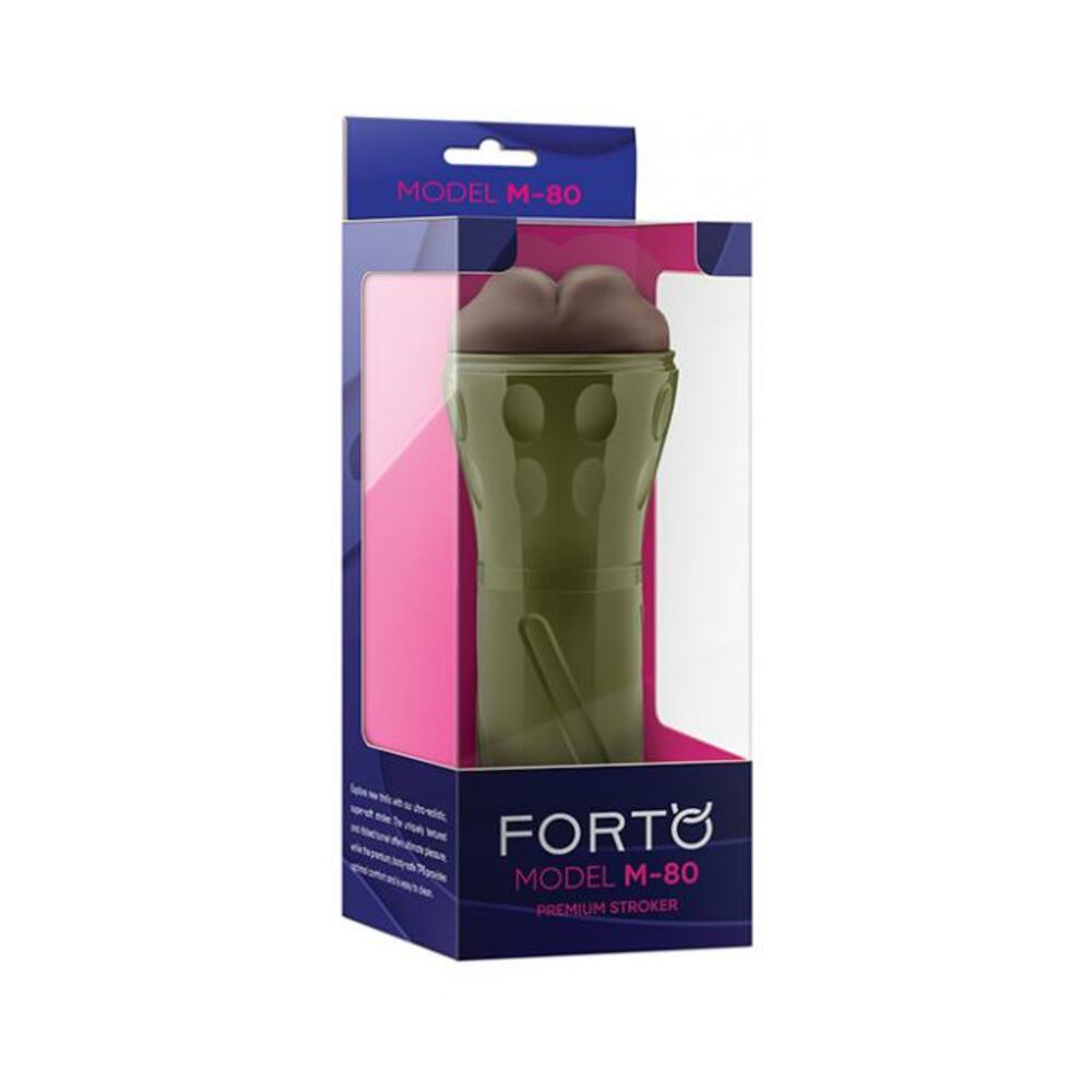 810119281883_1 Forto Model M-80 Hard-side Mouth Masturbator - Dark - Image 1