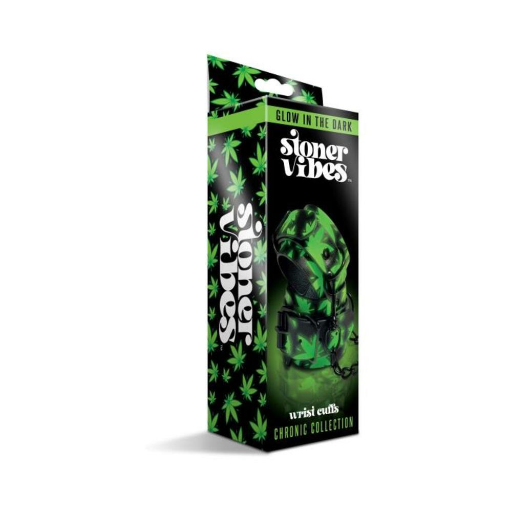 810126930132_1 Stoner Vibes Chronic Collection Glow In The Dark Wrist Cuffs - Image 1