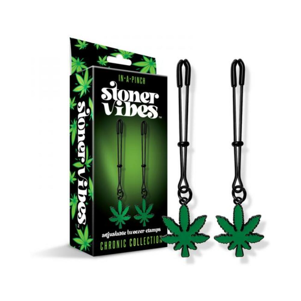 810126930156_1 Stoner Vibes Chronic Collection Adjustable Tweezer Nipple Clamps - Image 1