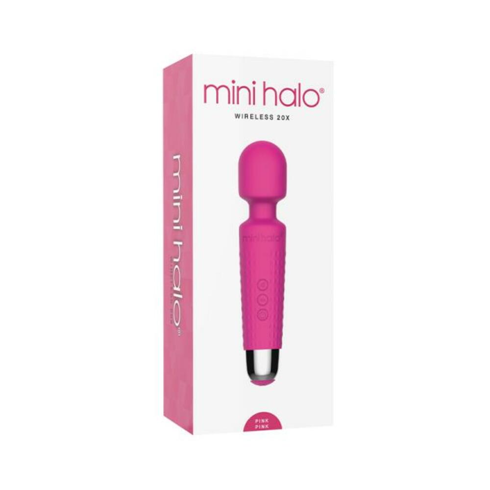 812024033076_1 Mini Halo Wireless Wand 20x Silicone Pink Pink - Image 1