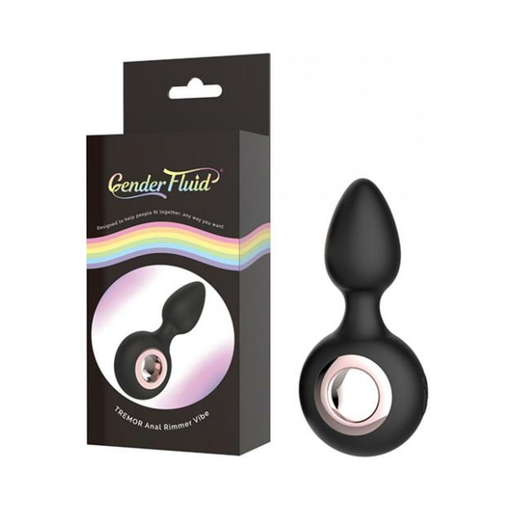 812024034257_1 Gender Fluid Tremor Ring Plug Anal Vibe - Black - Image 1