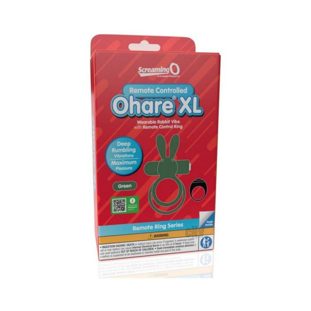 817483017216_1 Screaming O Ohare Remote Controlled Vibrating Ring - Xl Green - Image 1