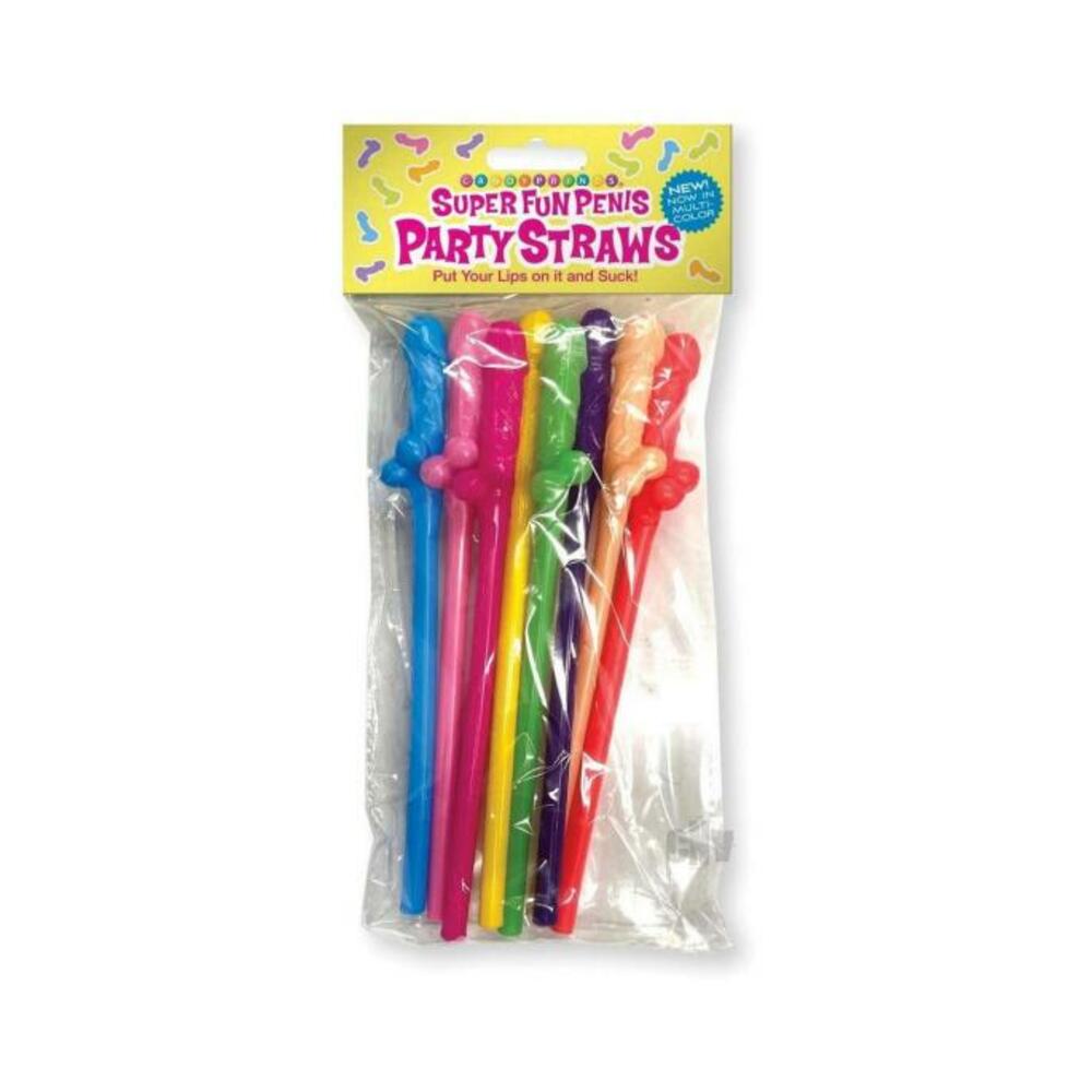 817717011119_1 Super Fun Penis Party Straws 8-pack Multicolor - Image 1