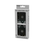 Nipplicious Starstruck Star-shaped Leather Pasties With Studs & Nipple Hole Black