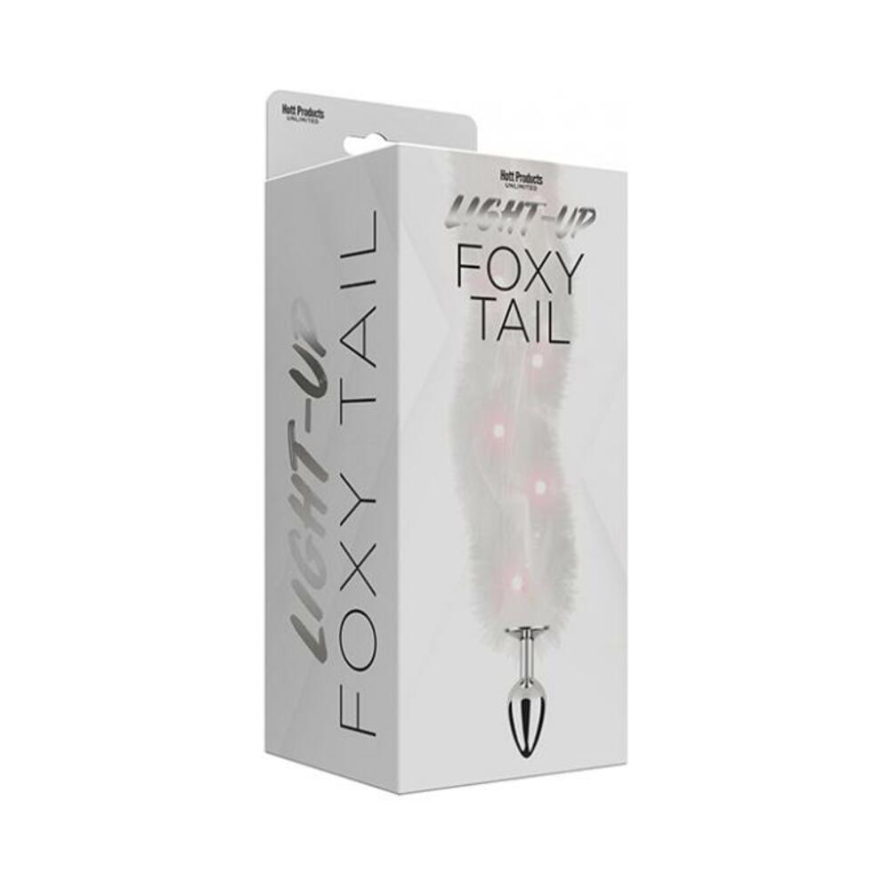 818631034819_1 Foxy Tail Butt Plug White - Image 1