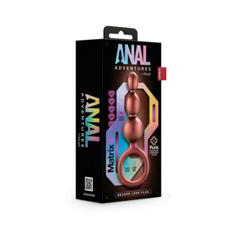 819835028901_1 Anal Adv Matrix Beaded Loop Plug Copper - Image 1