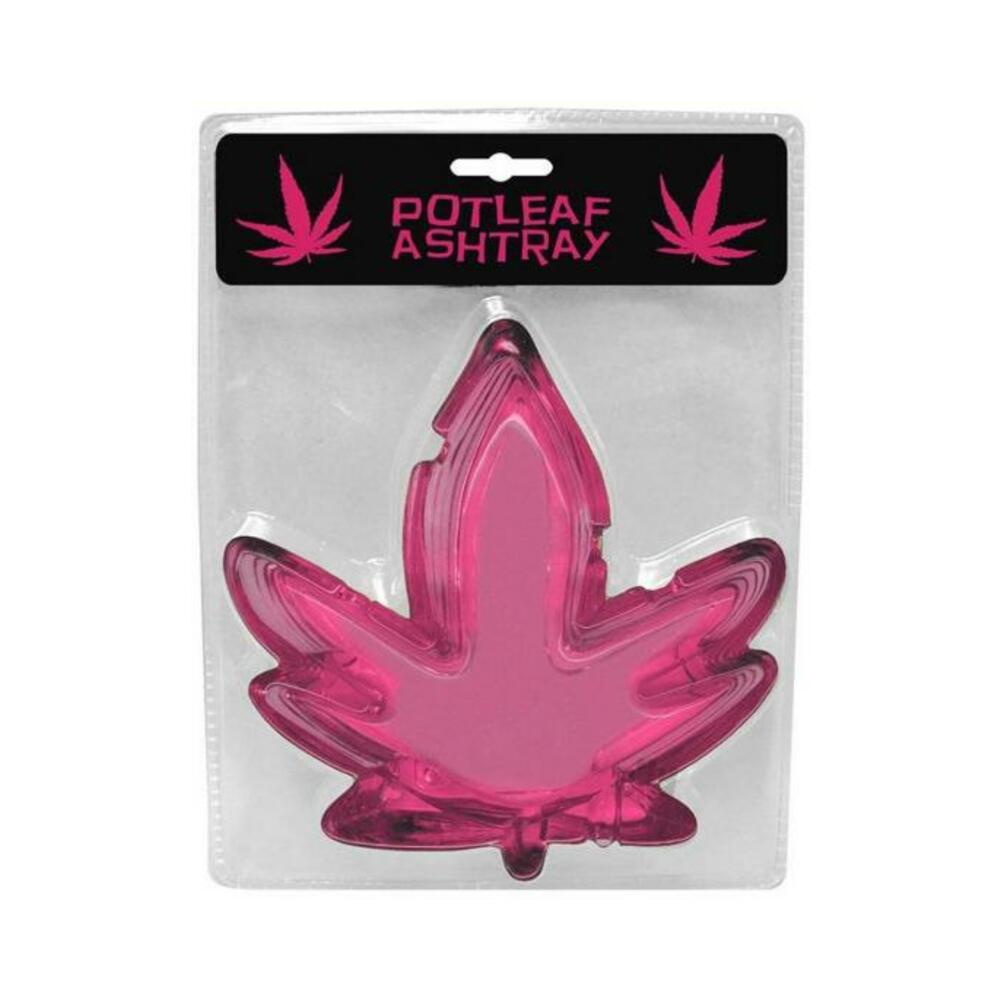 825156110904_1 Pink Pot Leaf Ashtray - Image 1