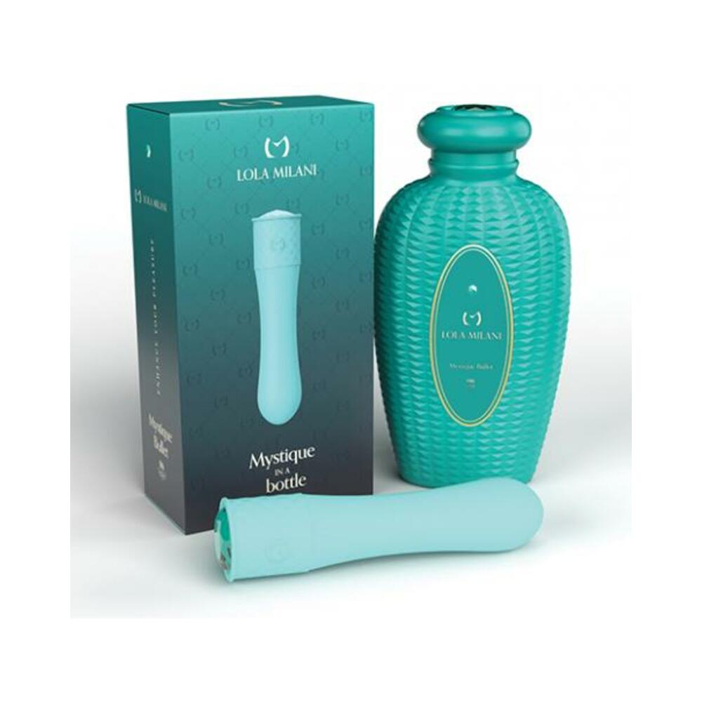 8388766648981_1 Lola Milani Mystique Bullet W/emerald Bottle - Teal - Image 1