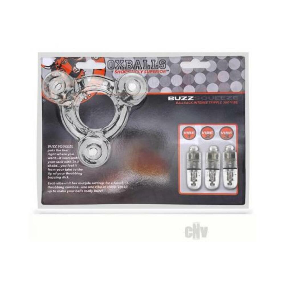 840215120946_1 Oxballs Buzz Squeeze Triple-vibe Ballstretcher Flextpr Clear - Image 1