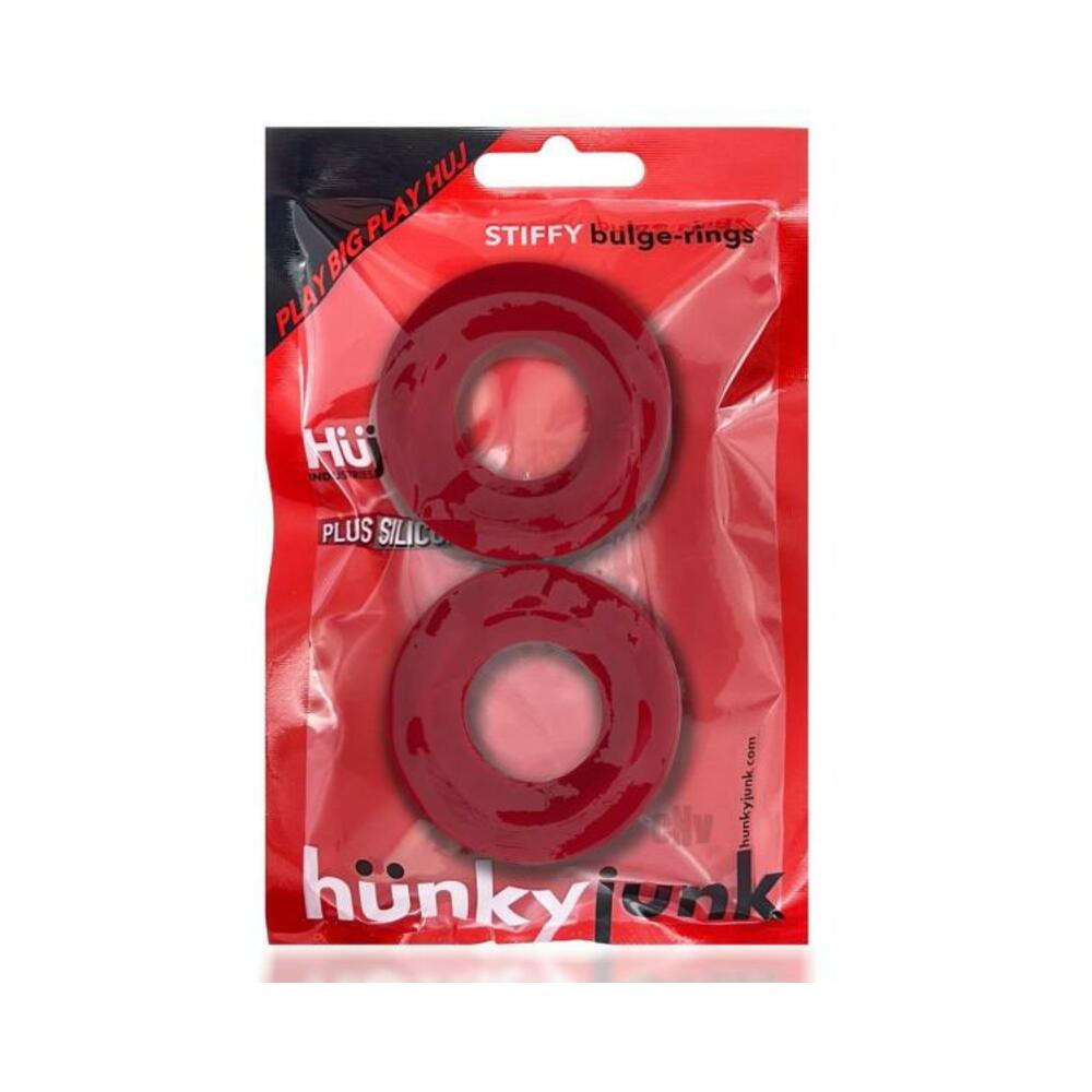840215121103_1 Oxballs Stiffy 2-pack Bulge Cockrings Silicone Tpr Cherry Ice - Image 1