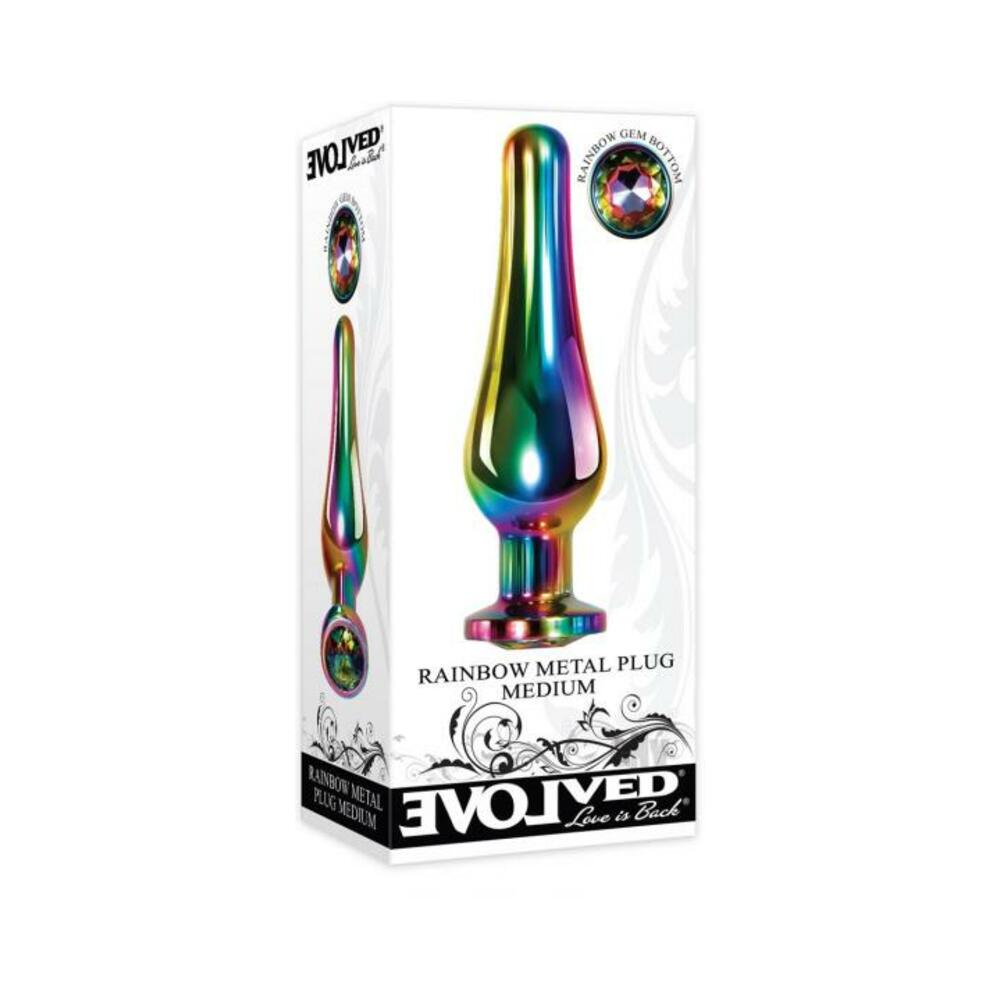 844477018553_1 Evolved Rainbow Metal Plug Medium - Image 1
