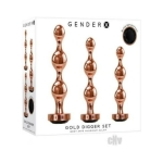 Gender X Gold Digger Set Of 3 Plugs Rose Gold/black - Image 2