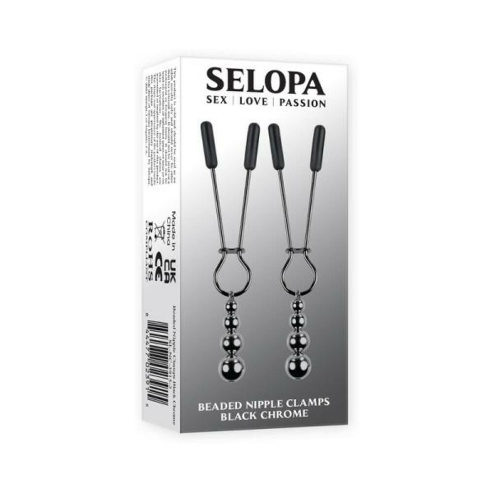 844477023915_1_7b61b99c-4bfa-47ef-84ec-7ded903daaa0 Selopa Beaded Nipple Clamps Stainless Steel Black Chrome - Image 1