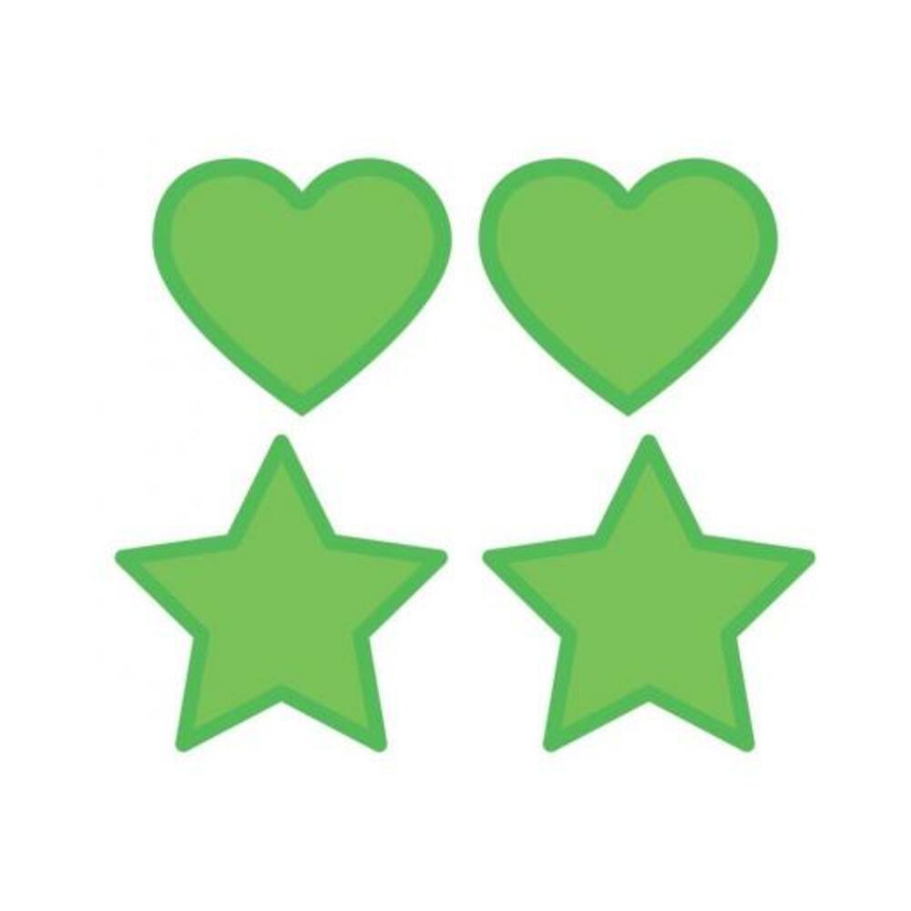848416009480_1 Peekaboo Gitd Hearts/stars Green - Image 1
