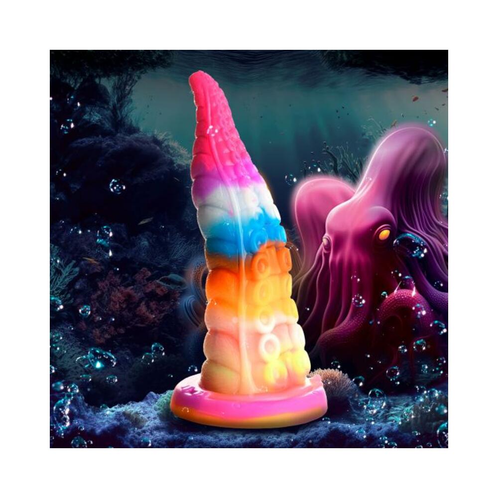 848518055262_1 Luminoctopus Glow-in-the-dark Tentacle Silicone Dildo - Image 1