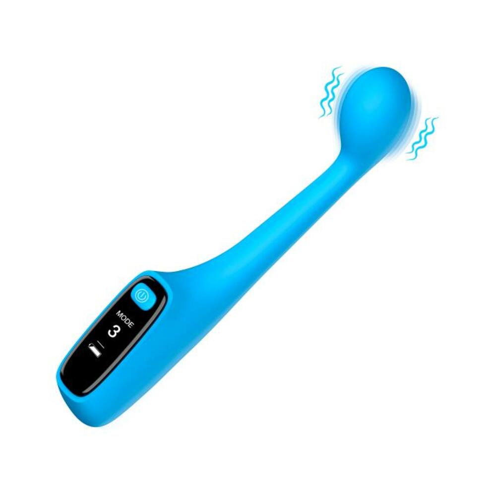 848518055316_1 Silicone G-spot Vibrator With Digital Display - Image 1