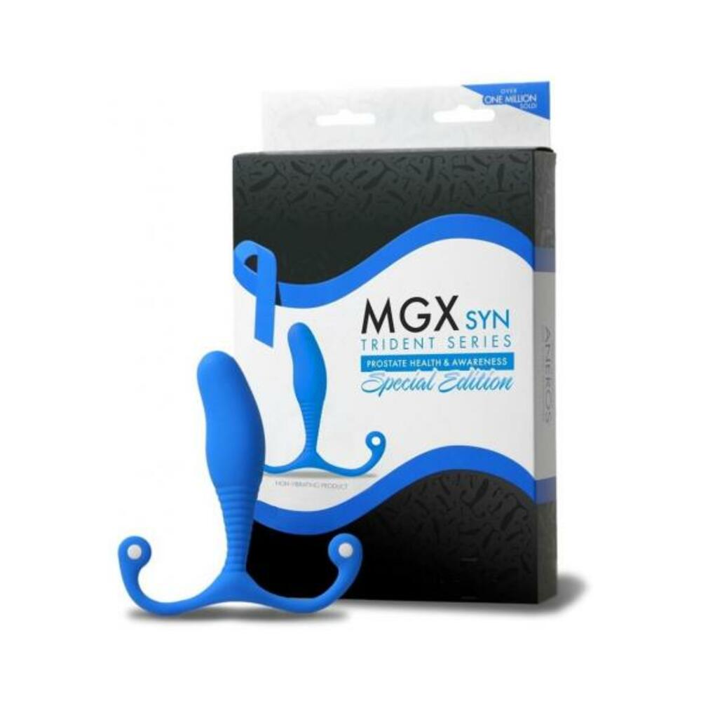 850040572001_1 Aneros Special Edition Mgx Syn Trident Series Prostate Stimulator - Blue - Image 1